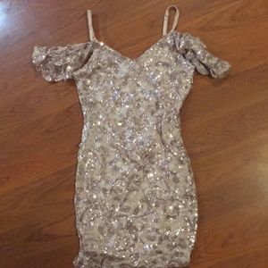 Pink Sexy Cute Sequin Formal Short HOCO Dress
